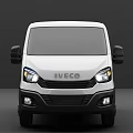 Iveco White Commercial Van Exterior Front And Side View Showcase 3d model