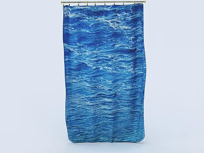 Curtain Fabric Door Curtain 3d model