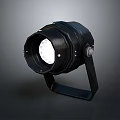 Contemporary Black Spotlight Lighting Combination With Metal Stand And Bright Illuminated Bulb