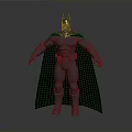 Detailed 3D Batman Character Model With Cape Helmet And Muscular Body