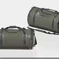 Stylish Olive Green Duffel Bags with Black Straps and Handles for Travel