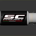 SC Project Carbon Fiber Motorcycle Exhaust With Stainless Steel Tip