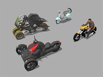 Modern Motorcycle Fashion 3d model