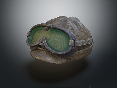 Modern Hat Work Hat Goggles 3d model