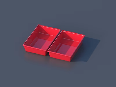 Practical Red Square Storage Baskets For Home Organization And Decluttering Use 3d model
