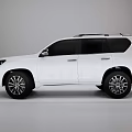 White SUV Car Side Rear View With Black Alloy Wheels Roof Rail And Modern Design