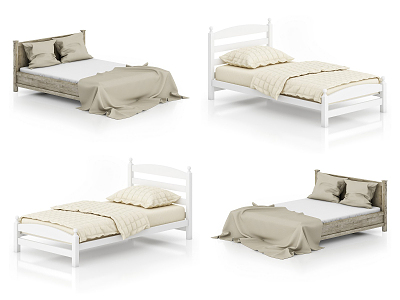 Modern Single Bed 3d model