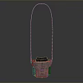 3D Model Decorative Item Featuring Arched Top Square Base Dark Metallic Finish