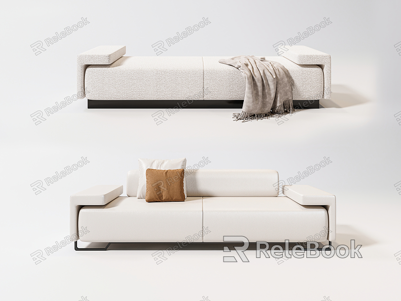 Modern Bed End Stool Bench model