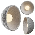 Modern Textured Bowl Shaped Wall Light With Soft Glow And Decorative Home Design