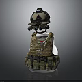 Military Weapon Tactical Gear Set With Helmet Night Vision Goggles And Camouflage Vest