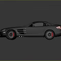 Black Sports Car With Sleek Design Red Accented Wheels And Aerodynamic Vents