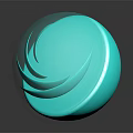 Turquoise Glass Sphere Decorative Ornament Set With Smooth Shiny Surface And Reflective Base