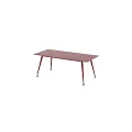 Red Modern Dining Table with Sleek Angular Legs and Contemporary Design 3d model