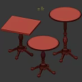 Vintage Coffee Tables With Marble And Wooden Tops And Black Metal Bases