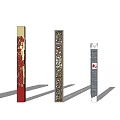 new chinese style column landscape column 3d model