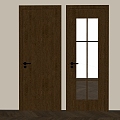 Middle Ancient Style Room Door Bedroom Door French American Style Retro Wooden Door Kitchen Door Single Door 3d model