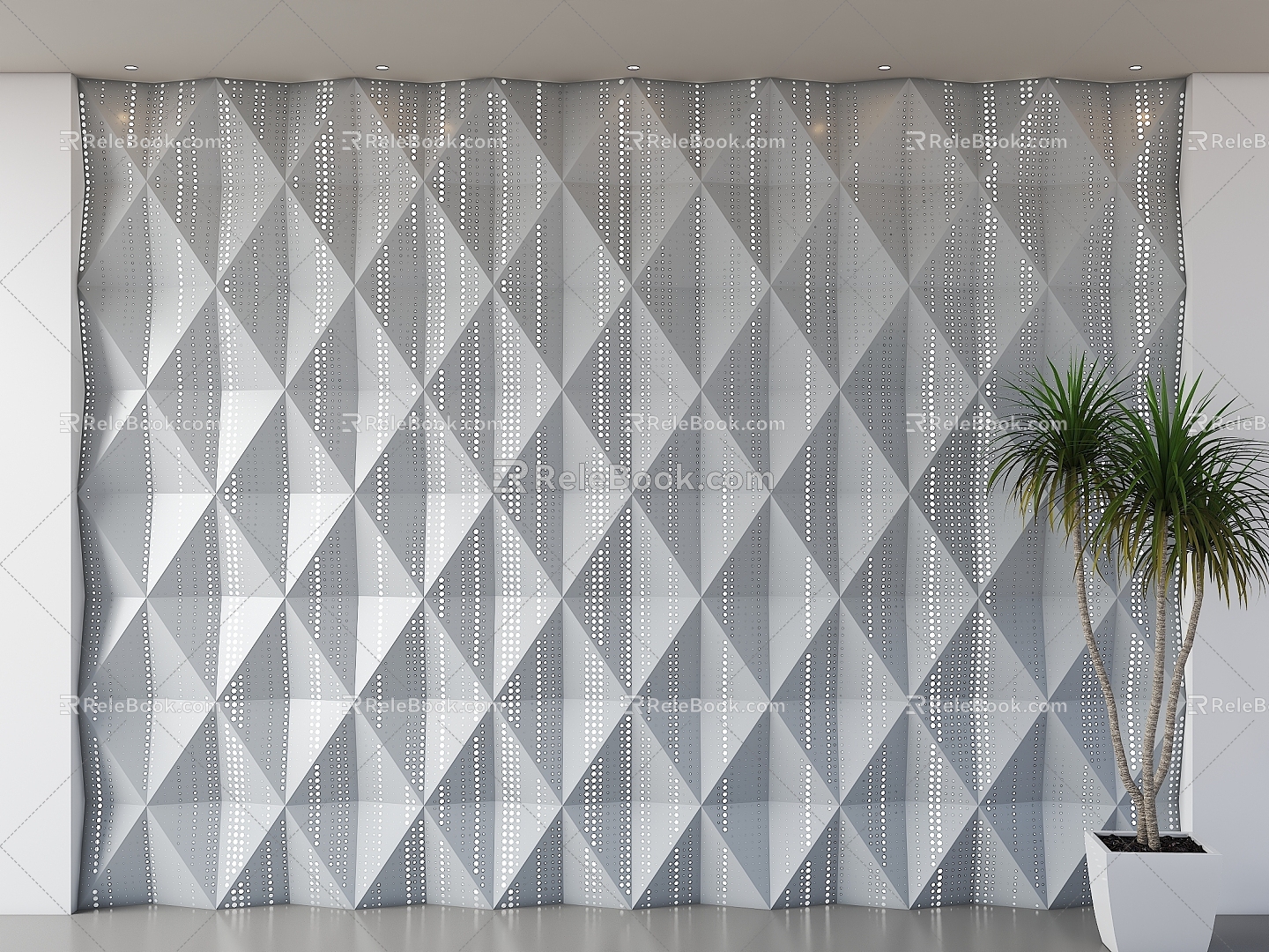 Perforated board background wall gradient perforated board background wall industrial wind background wall diamond perforated board background wall modern perforated background wall integrated gradient hole background wall 3d model