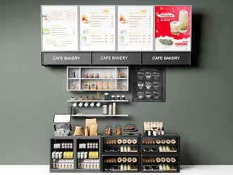 Modern Cashier Coffee Shop 3d model