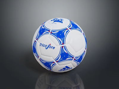 Adidas Neo Pro Soccer Ball With White And Blue Pattern Design 3d model
