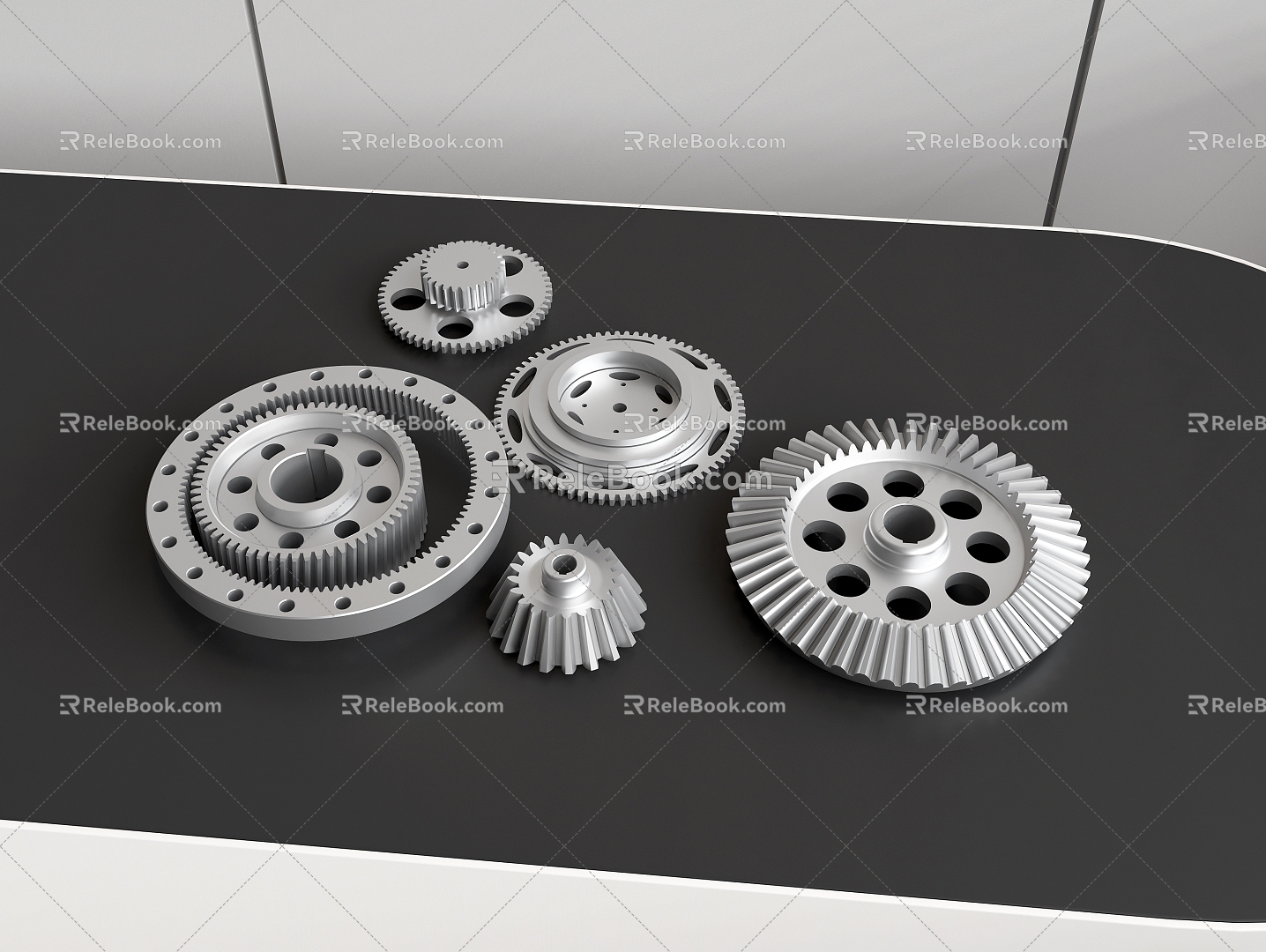 gear machinery parts industrial accessories metal hardware 3d model