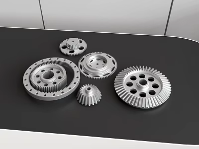 gear machinery parts industrial accessories metal hardware 3d model