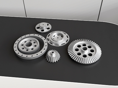 gear machinery parts industrial accessories metal hardware 3d model