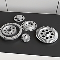 gear machinery parts industrial accessories metal hardware 3d model