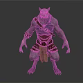 Wolf Headed Man With Gray Skin Green Tunic Brown Leather Armor And Sharp Claws