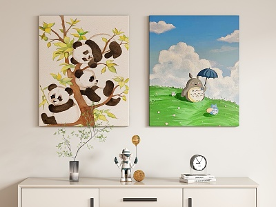 Children's Decorative Painting Hanging Painting 3d model