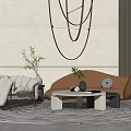 Modern Sofa Coffee Table Combination Sofa Coffee Table 3d model