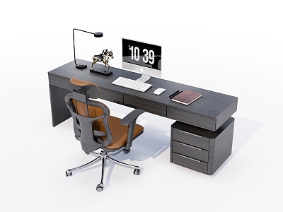 Modern Office Desk and Chair Simple Office Desk and Chair model