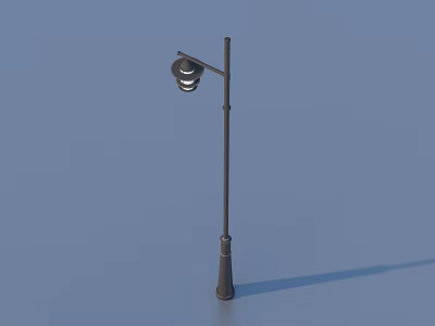 Outdoor Street Lamp Post With Modern Light Fixture For Daily Use 3d model