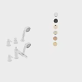 Elegant Chrome Faucet With Dual Handles Spout And Decorative Metal Balls