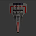 Sci Fi Aircraft Model Featuring Gray Pink Accents Twin Engines And Streamlined Cockpit