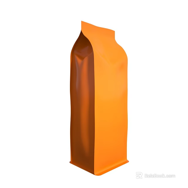Orange Stand Up Pouch for Daily Necessities Storage and Packaging Use 3d model 