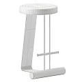 Modern Single Chair With Wooden Seat And Metal Frame Design Structure