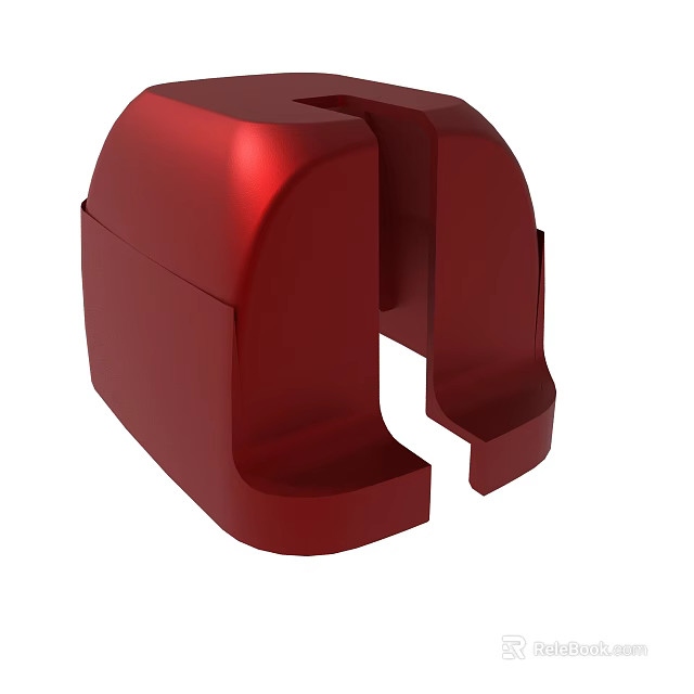 Red Functional Device Holder With Smooth Surface And Modern 3D Design 3d model