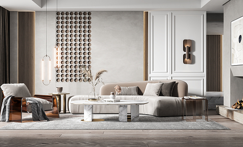 modern living room 3d model