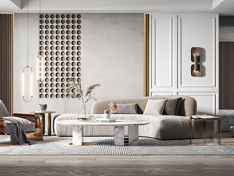 modern living room 3d model