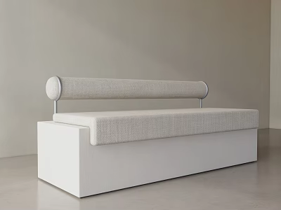 Modern Light Colored Sofa With Upholstered Fabric And Sleek Design Structure 3d model