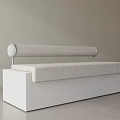 Modern Light Colored Sofa With Upholstered Fabric And Sleek Design Structure 3d model