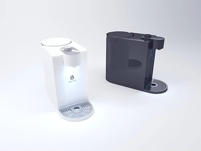 Modern White and Black Water Dispensers With Compact Design For Daily Home Appliances 3d model