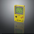 Yellow Nintendo Game Boy Classic Handheld Gaming Console With Green Screen