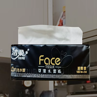 Jierou Face Thickened Water Resistant Facial Tissue With Bai Longjing Fragrance 3d model