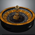Architectural Circular Dome Structure With Wooden Decorative Frame And Golden Central Ornament