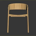 Minimalist Light Wooden Chair With Armrest Design And Simple Natural Style