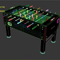 Black Foosball Table With Green Playing Surface White Red Players Home Sport Logo Kicker Brand