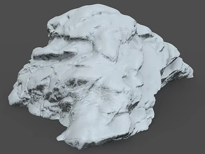 Natural White Stone And Wood 3D Model With Rough Texture And Uneven Surface 3d model