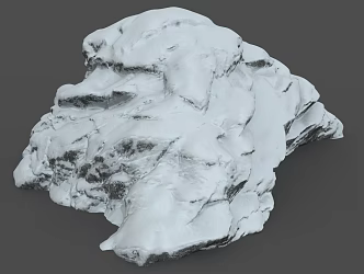 Snow Mountain Rock Stone Block Stone Natural Landscape Boulders 3d model